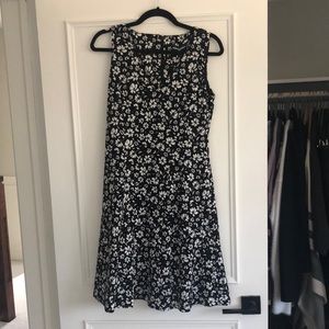 Karl Lagerfeld black white floral mini dress